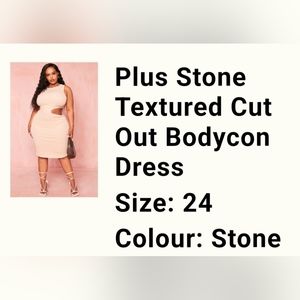 Cutout Body Con Dress NWT Never Worn Size 24l